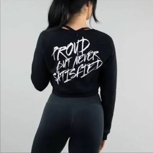 PBNS cropped sweater - black/white